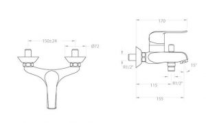 RAMON SOLER  Grifo monomando Ducha YPSILON PLUS - Imagen 2