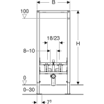 GEBERIT bastidor para bidé Duofix 120cm - Imagen 3
