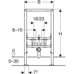 GEBERIT bastidor para bidé Duofix 82cm - Imagen 3