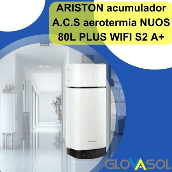 ARISTON acumulador A.C.S aerotermia NUOS 80L PLUS WIFI S2 A+